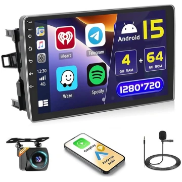 Hikity 4 + 64 GB Android 15 Auto radio Toyota Auri