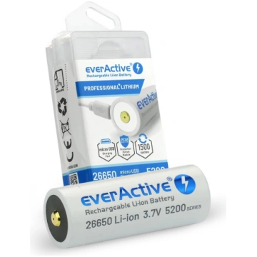 Rechargeble battery 26650 3,7V Li-ion 5200 mAh mic