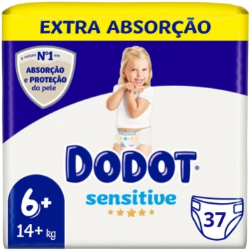 Autiņbiksītes Dodot Sensitive, 6 + izmērs, 14 kg, 