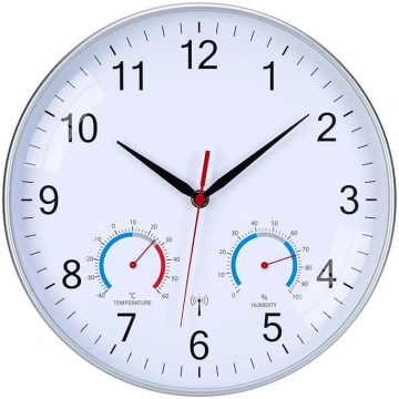 NESIFEE Sienas pulkstenis Radio pulkstenis ar temp