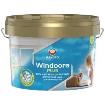 Ūdens bāzes krāsa logiem un durvīm Windoora Plus E