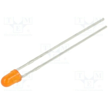 LED; amber; 2.9mm; 15mcd; 60°; Front: convex; 2.1÷
