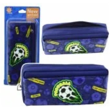 LEAN Pencil Case School Organizer with Football Na