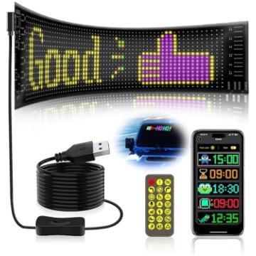 Elastīgs LED tablo, 37,4 x 9,2 cm LED ritināms pro