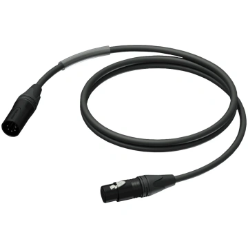 DMX 2-pair cable -XLR male - XLR female - HighFlex