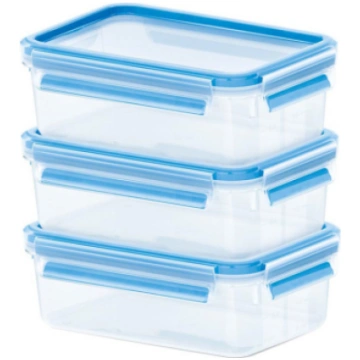 EMSA CLIP & CLOSE Box Rectangular 0.55 L Blue,Tran