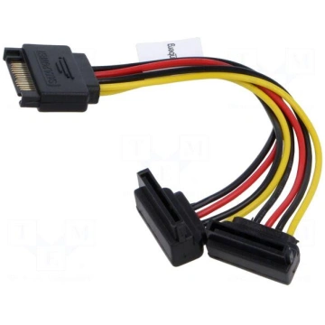 Cable: SATA | SATA plug,SATA plug angled x2 | 0.15