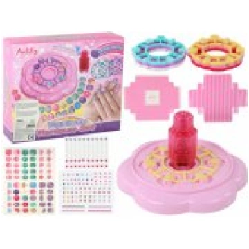LEAN Toys Nail Set Pink Nail Tips Stickers Diamond