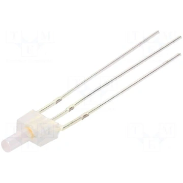 LED | 2mm | red/warm white | bicolour | 90° | Fron
