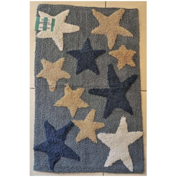Art Deco Non-slip Bath Mat "Star" 50x85 cm 3 varia