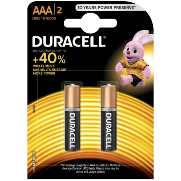 Baterijas Duracell, AAA