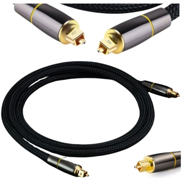 Optiskais audio kabelis Toslink, pīts, apzeltīti s