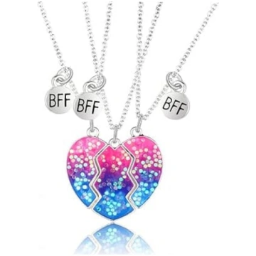 Bff ķēdītes, 3 BFF draudzības kaklarotas, Dāvana d