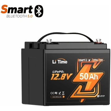 LiTime 12V 50AH LIFEPO4 Battery, built -in 50a BMS