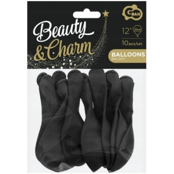 GoDan Balony Beautyamp;Charm metaliki czarne 12apo
