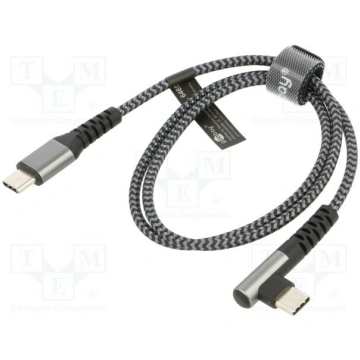 Cable; USB 2.0; USB C plug,USB C angled plug; 0.5m