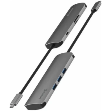 HUB USB Sourcing Swissten USB-C Splitter 6in1 with