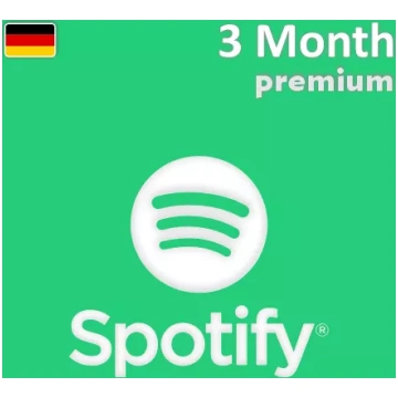 Spotify Premium dāvanu karte 3 mēnešiem (Vācija)