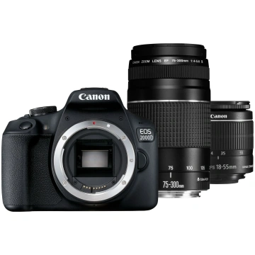 Canon EOS 2000D + EF-S 18-55mm IS II + EF 75-300mm