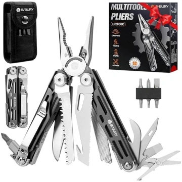 BIBURY Multitool, 19 in 1 nerūsējošā tērauda multi