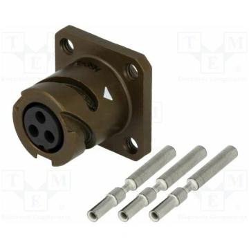 Connector: military; socket; female; PIN: 3; VG952