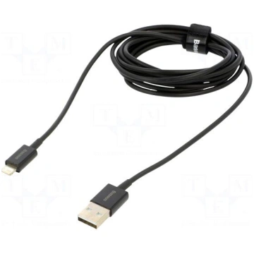 Cable | Apple Lightning plug,USB A plug | 2m | bla