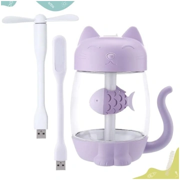Mini gaisa mitrinātājs bērniem, 350 ml, ar LED USB