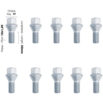 10 bolts key 17 12x1.25 l.22mm