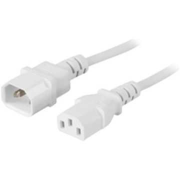 Deltaco DEL-113V power cable White 2 m C14 coupler