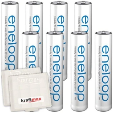 Kraftmax 8 iepakojumi Panasonic eneloop AAA/Micro 