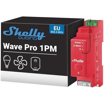 Shelly Wave Pro 1PM | Profesionāls 1 kanāla DIN sl