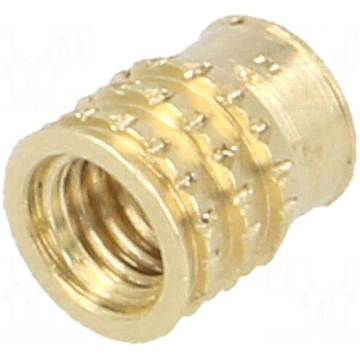 Threaded insert | brass | without coating | M3 | L