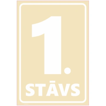 Zīme Stāva numerācija - 1.stāvs Bēšs Uzlīme parast