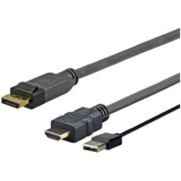 VivoLink Pro HDMI+USB to DP 2 Meter HDMI 2.0 4K -