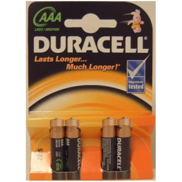 Duracell AAA/LR03, Alkaline Basic MN2400, 4 pc(s) 