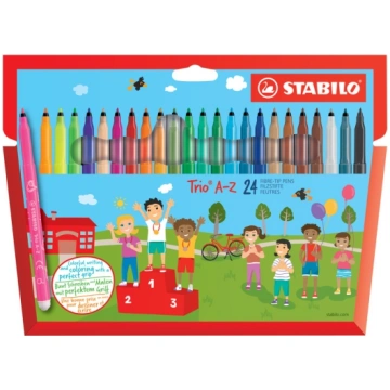 Flomasteri Stabilo Trio A-Z | 24 krāsas