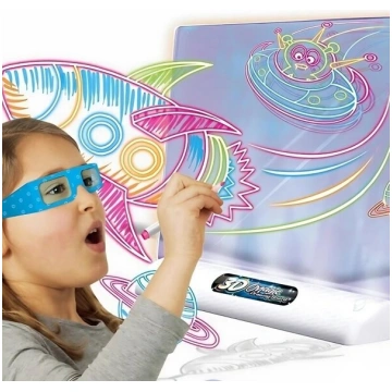 Apgaismojama zīmēšanas tāfele bērniem ar 3D brillē