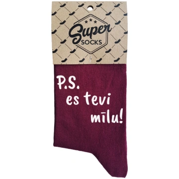 Sieviešu zeķes "P.S. Es tevi mīlu!"