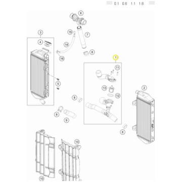 HUSQVARNA caurules radiatoram ar termostatu TE 250