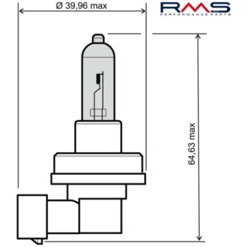 Spuldze RMS 246510075 12V 35W, H8 balts