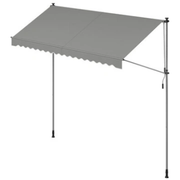 Saspringamais markīze, SONGMICS, 350x120 cm, pelēk