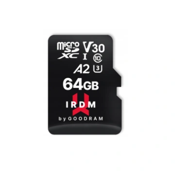 GoodRam memory card IRDM 64GB microSD UHS-I U3 A2 