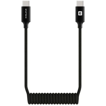 Kabelis Evelatus AutoSpring Coiled Cable USB C to 
