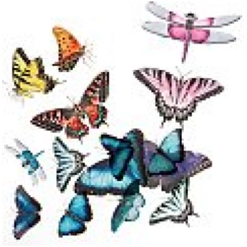 Uzlīmes caurspīdīgas "Butterflies", PVC, loksnes i