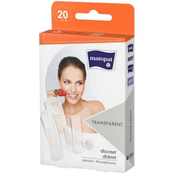 NO BRAND Plāksteris Matopat Transparent, 20 gab