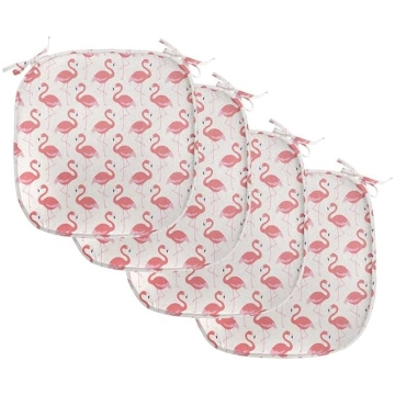 ABAKUHAUS Flamingo Dining Room Chair Cushions, Exo