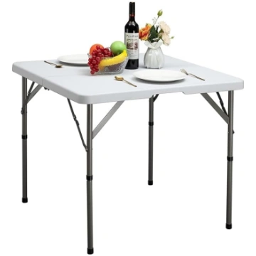 HollyHOME Folding Table Square 87 cm Camping Table