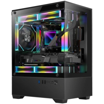 Case, GOLDEN TIGER, micro ATX, Black, Mini Tower, 