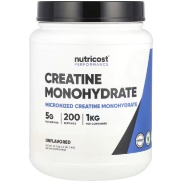 Nutricost, Performance, Creatine Monohydrate, Unfl
