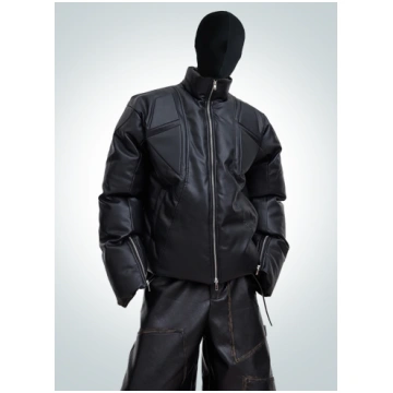IAC | Cotton PU leather jacket - XL / Black